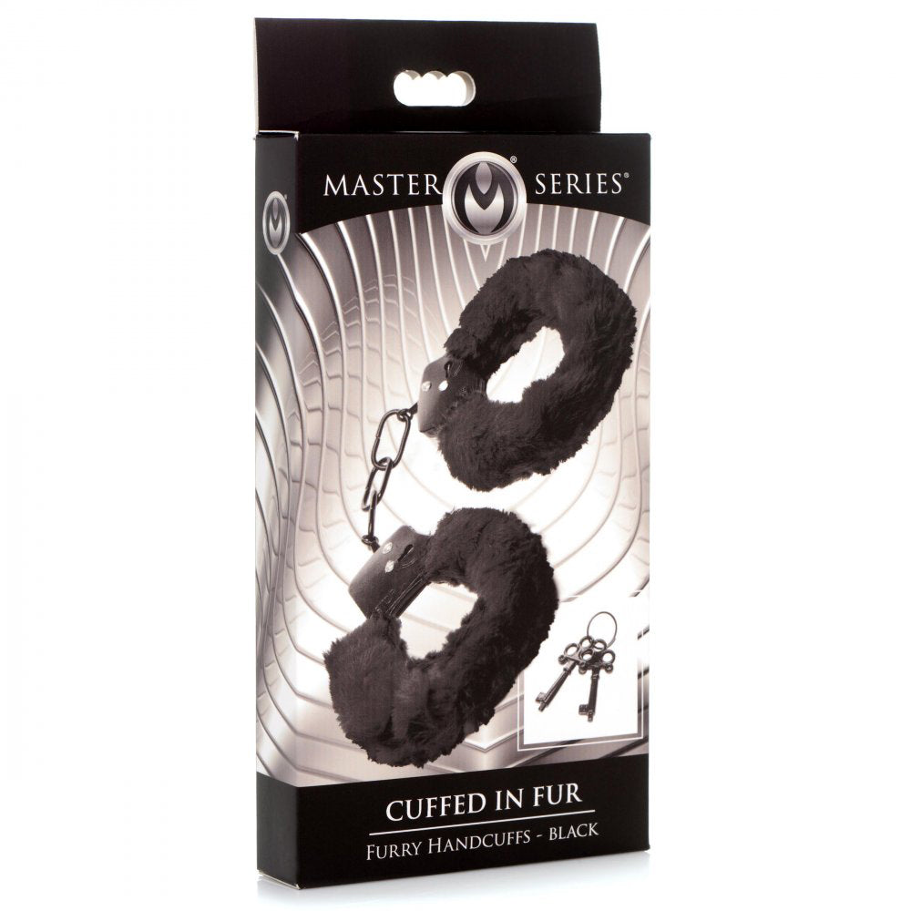 Master Series Cuffed in Fur (Black) – Luxury Fluffy Handcuffs > Bondage Gear > Handcuffs