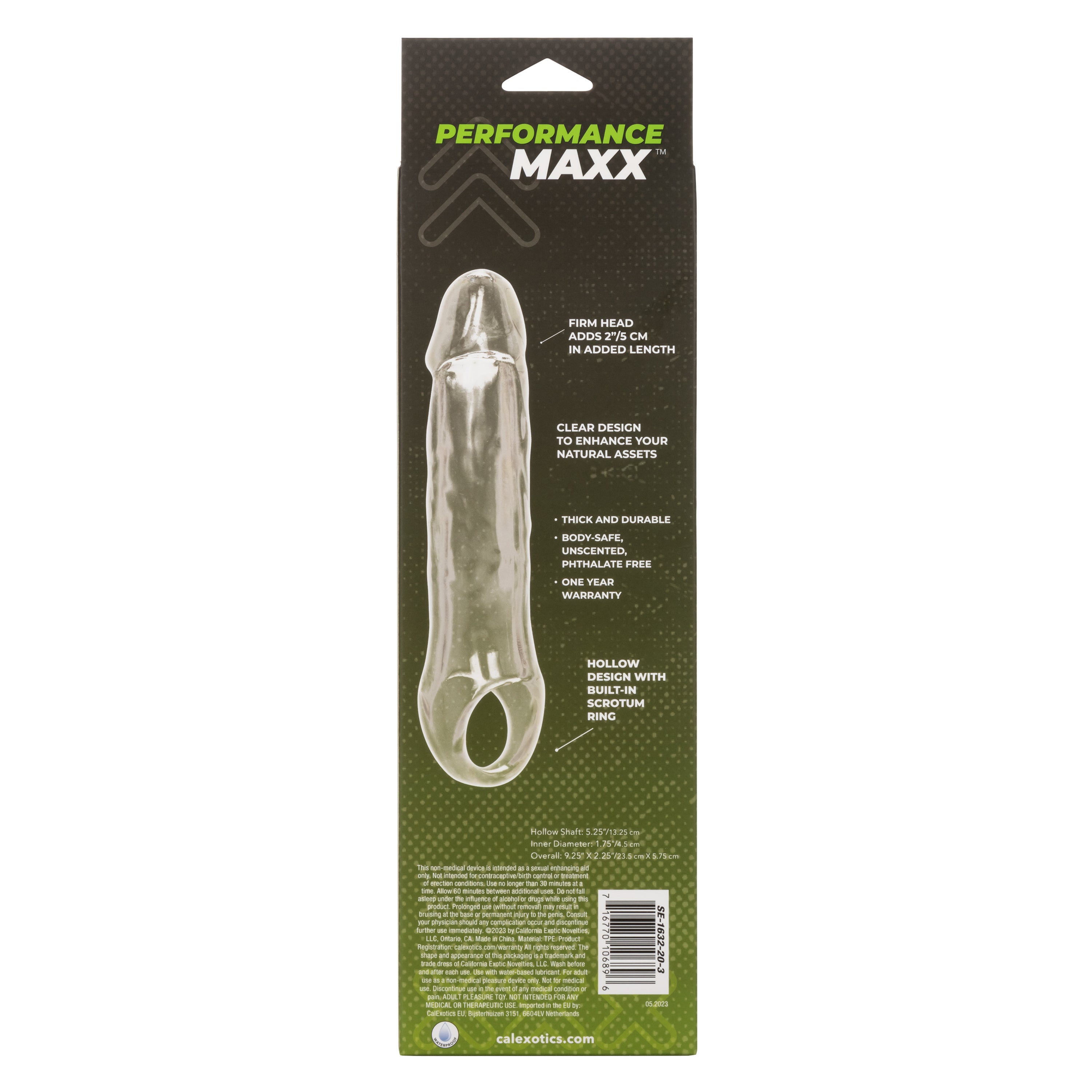 CalExotics Performance Maxx Clear Extension 7.5 Inches SLEEVES