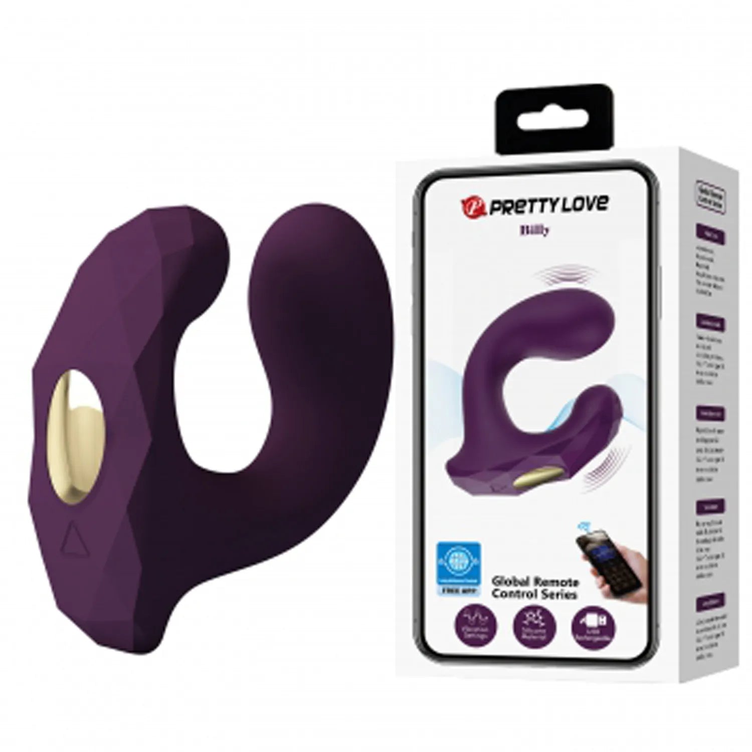 Billy Global App Controlled Vibrator – Silicone Dual Motor Secondary image