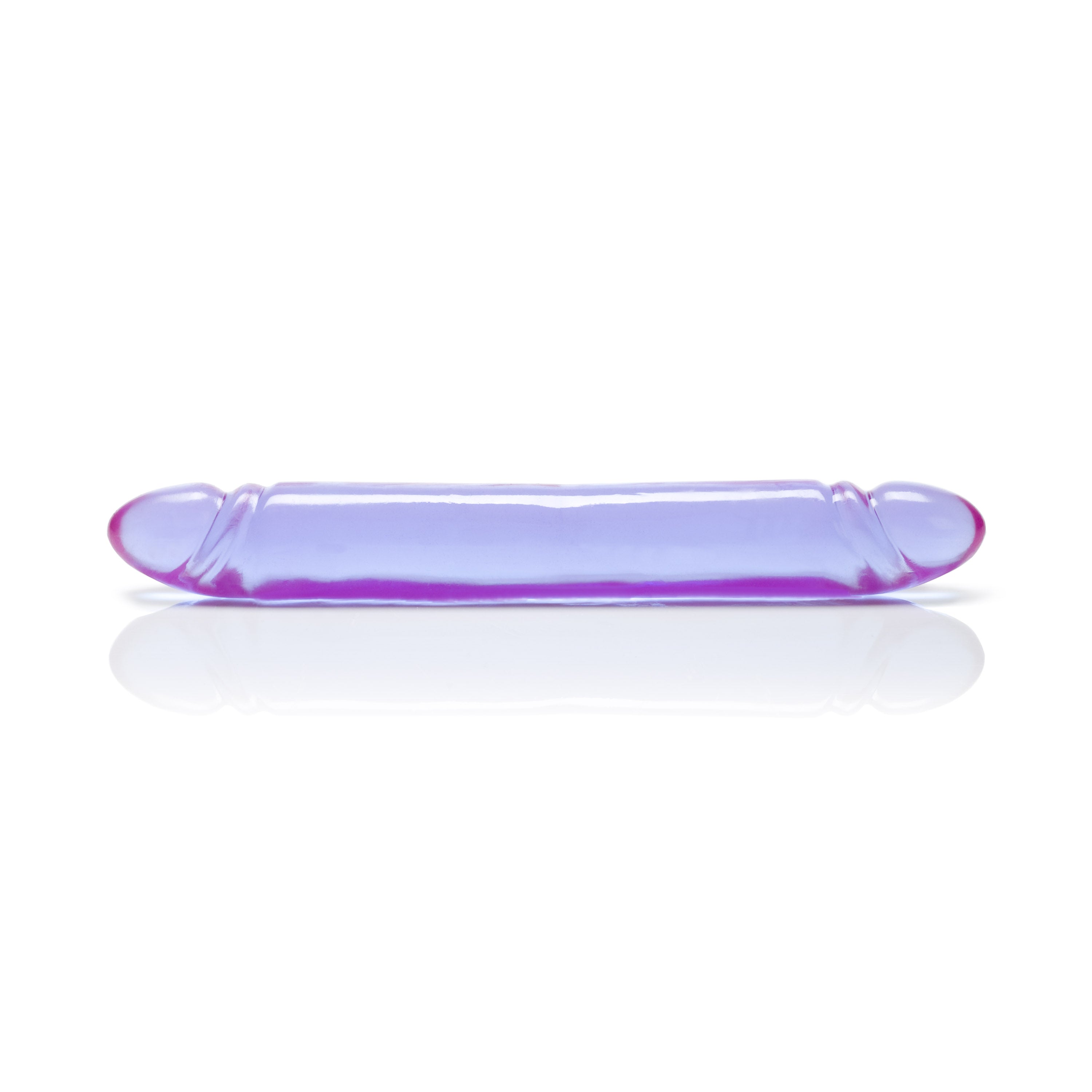 Reflective Gel 12 Inch Smooth Double Dong in Purple Double Dongs