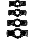 Titanmen Cock Ring Set (Black) – Stretchable Cock Rings Set > Cock Ring > Sets