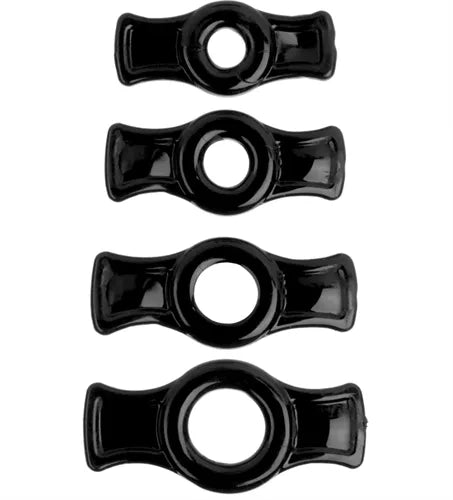 Titanmen Cock Ring Set (Black) – Stretchable Cock Rings Set > Cock Ring > Sets Main image