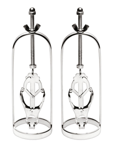 Stainless Steel Clover Clamp Nipple Stretcher for Intense Sensation and Gradual Stretching