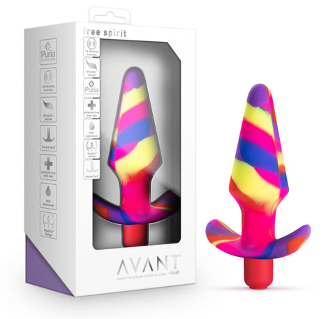 Avant Free Spirit Scarlet Silicone Butt Plug Butt Plugs - Vibrating