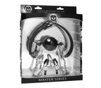 Hinder Breathable Silicone Ball Gag With Nipple Clamps > Bondage Gear > Gags and Bits