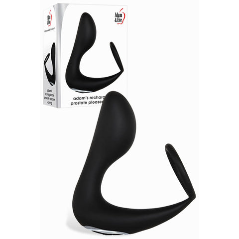 Adam & Eve Adam's Rechargeable Prostate Pleaser & C-Ring Best Pleasure Device Black Prostate Tools
