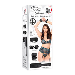 Adam & Eve Fetish Dreams Beginner Bondage Set Black Restraints