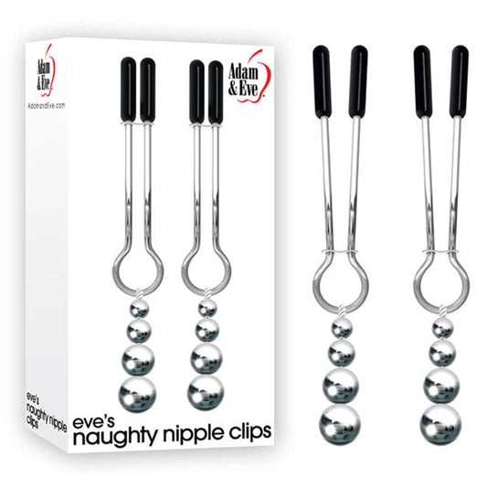 Adam & Eve BONDAGE-TOYS Chrome Adam & Eve Eve's Naughty Nipple Clips 810124860127