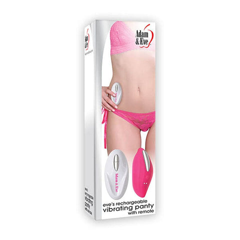 Adam & Eve Eve's Rechargeable Vibrating Panty With Remote Pink Panty Vibrators