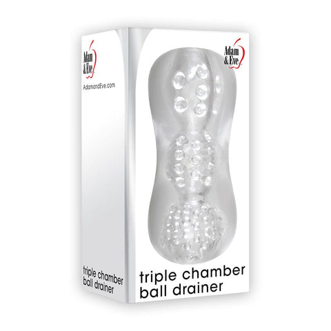 Adam & Eve Triple Chamber Ball Drainer Stroking Toy Strokers - Manual