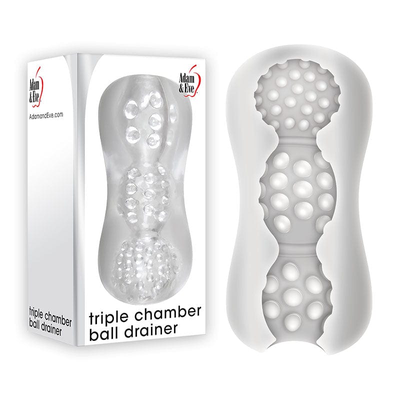 Adam & Eve MASTURBATORS Clear Adam & Eve Triple Chamber Ball Drainer 810124861049