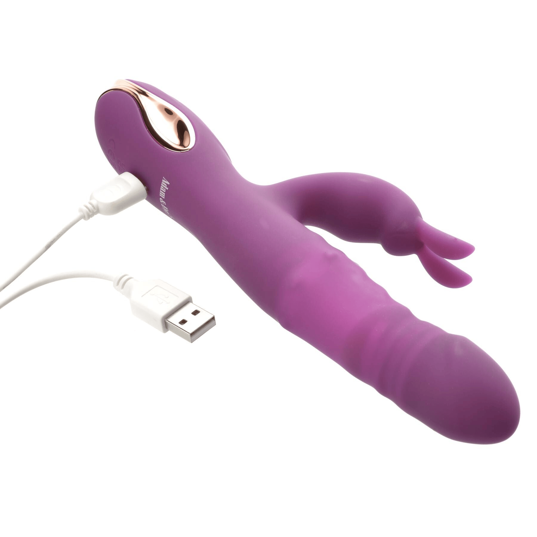 Adam & Eve Rose Gold G-Spot Rabbit – USB Rechargeable 22.5 cm Rabbit Vibrator > Vibrators > Ladies > Rabbit