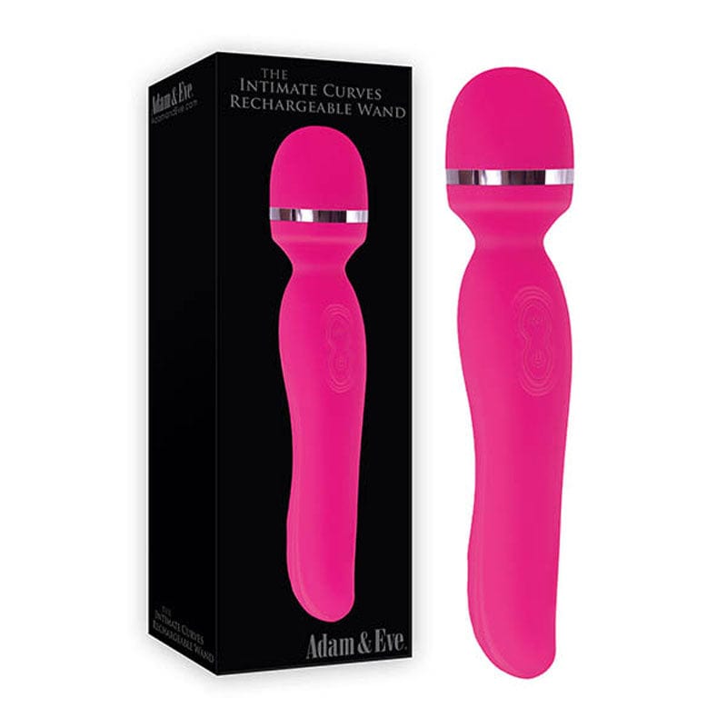 Adam & Eve Intimate Curves Rechargeable Wand Pink Electric Massager