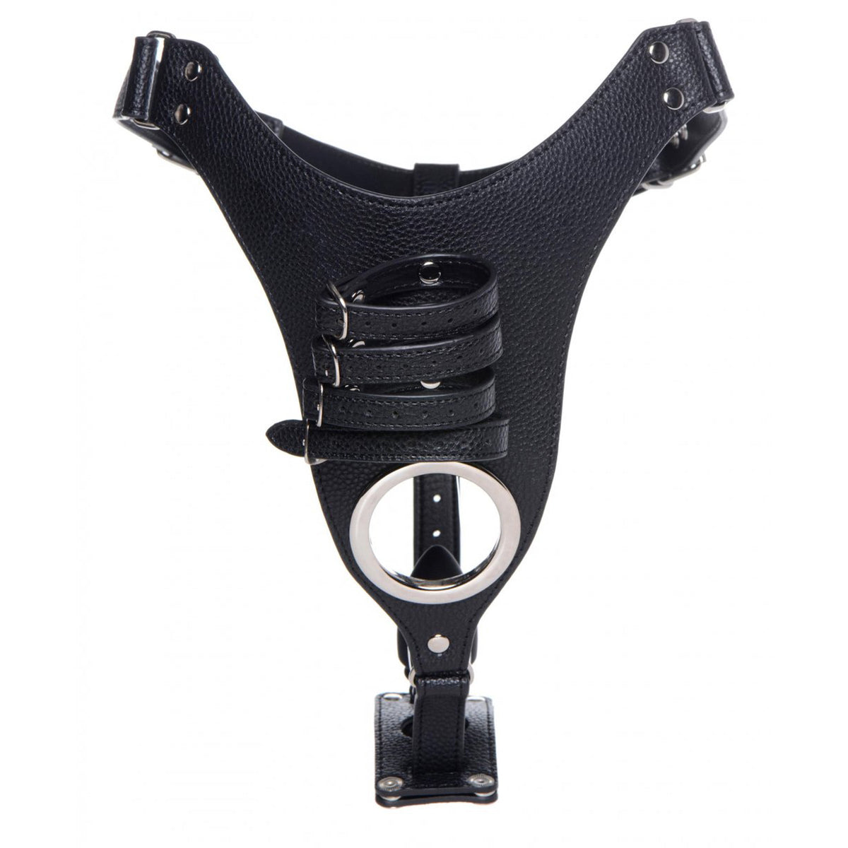Strict Male Chastity Harness with Silicone Anal Plug > Dildos > Strap On Harnesses