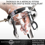 Master Series Forced Spread – Stainless Steel Anal Explorer Plug > Bondage Gear > Medical Instruments