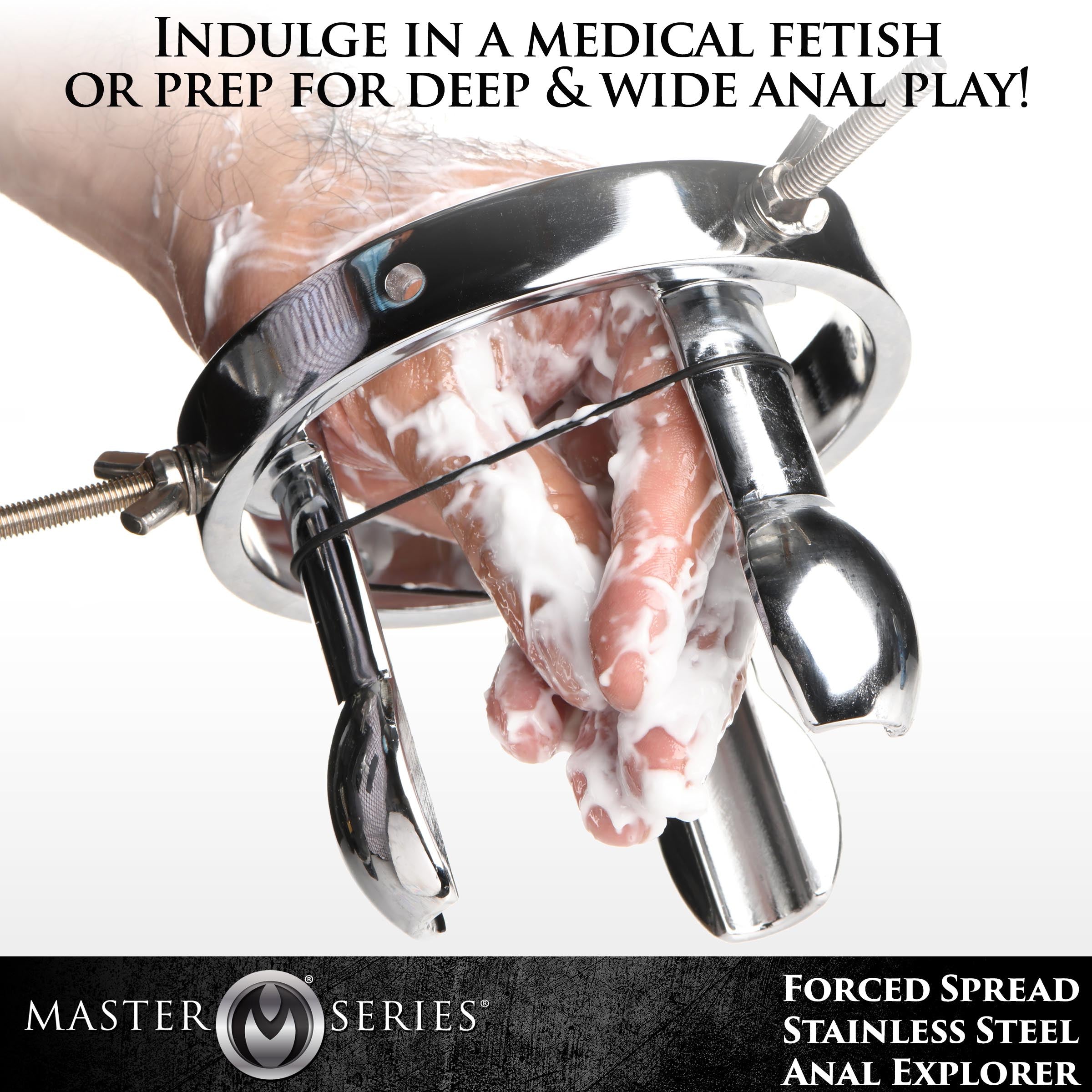 Master Series Forced Spread – Stainless Steel Anal Explorer Plug > Bondage Gear > Medical Instruments