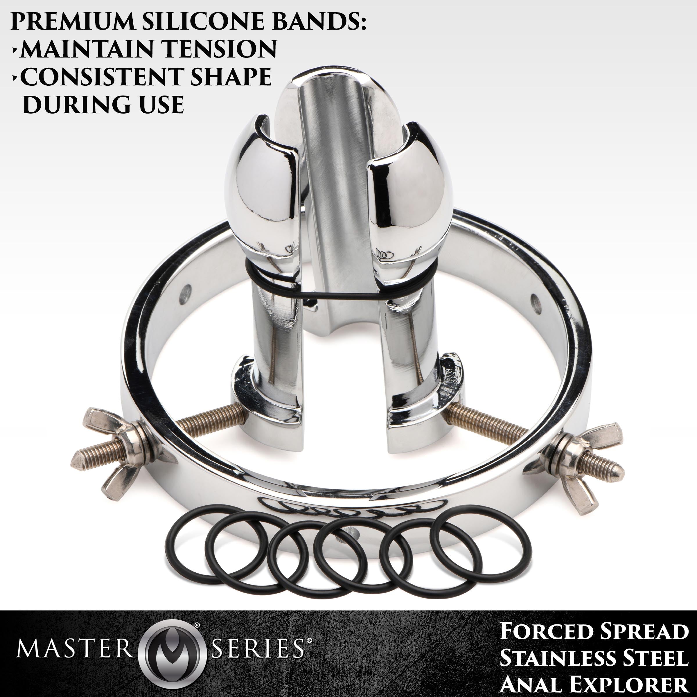 Master Series Forced Spread – Stainless Steel Anal Explorer Plug > Bondage Gear > Medical Instruments