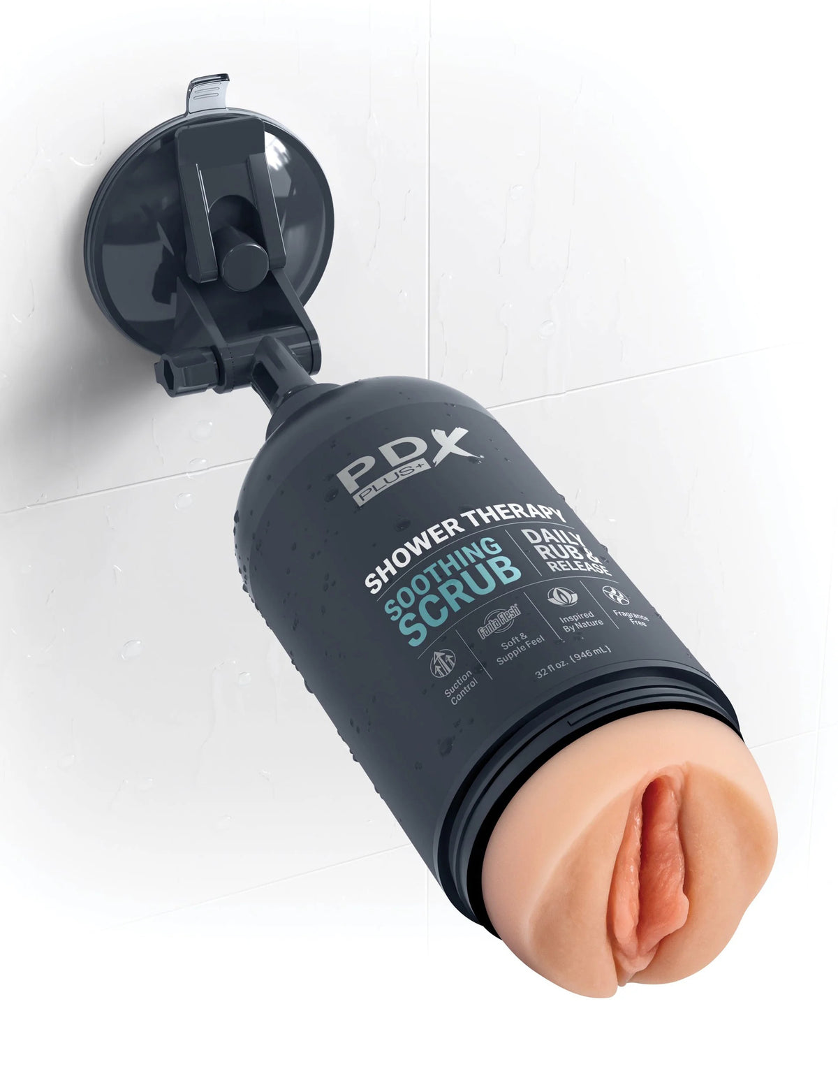 PDX Discreet Shower Soothing Scrub Shampoo Bottle Edition – Soft PVC Masturbator > Sex Toys For Men > Masturbators > Manual
