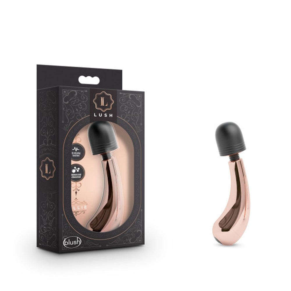 Lush Callie USB Rechargeable Mini Massager Wand with Rose Gold Accents Compact Design Rose Gold > Sex Toys > Mini Massagers