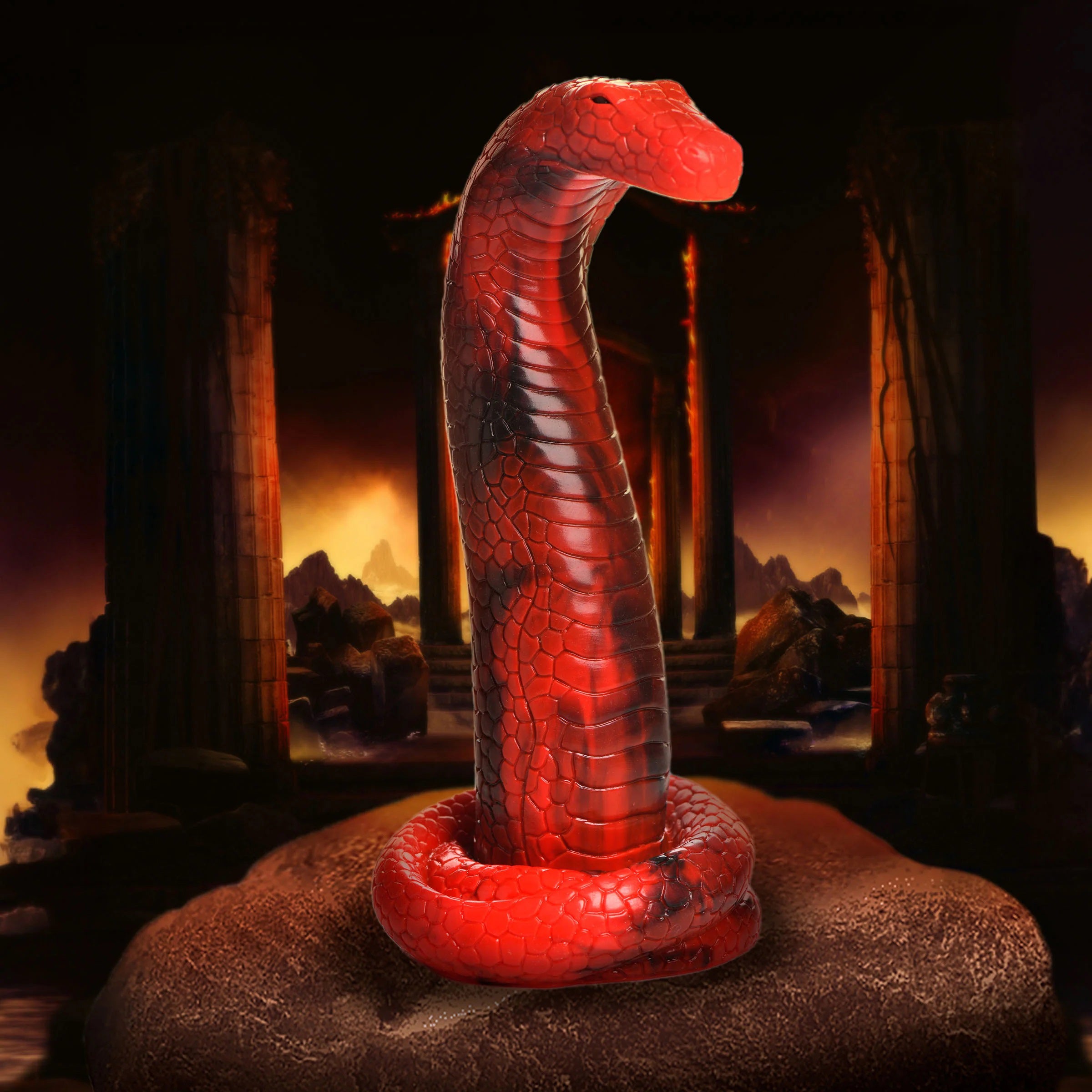 Creature Cocks King Cobra Silicone Dildo – Large Textured 12 Inch Silicone Dildo Fantasy Dongs