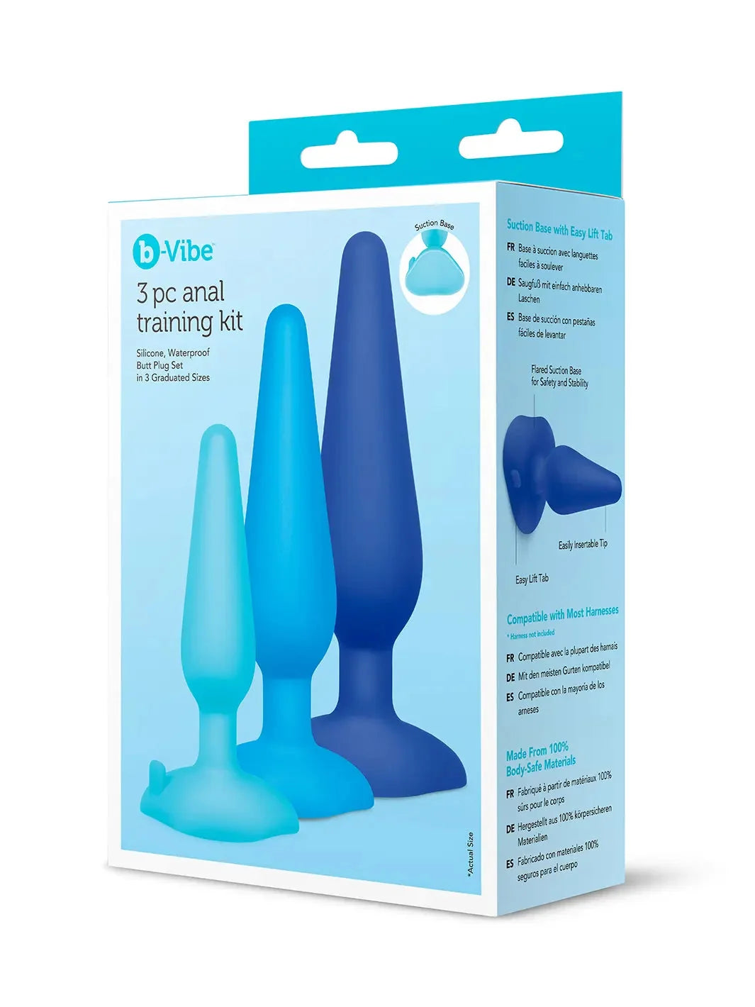 b-Vibe 3 Piece Anal Training Kit with Progressive Silicone Plugs > Anal Range > Butt Plug Kits