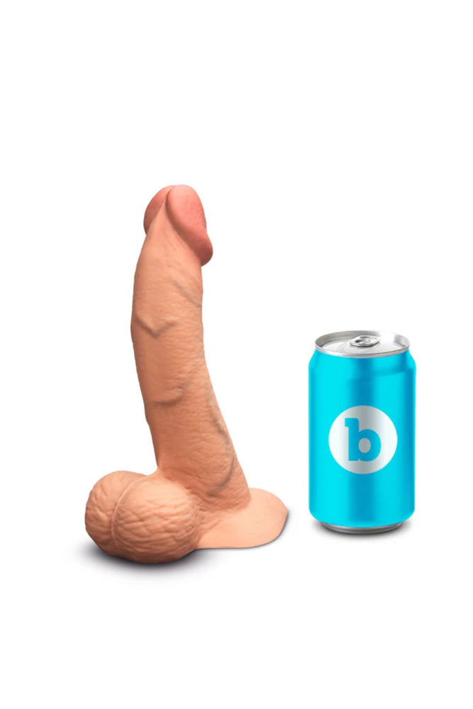 b-Vibe Slipskin Realistic Silicone Dildo 8 Inch Curved Mocha > Dildos > Realistic Dildos