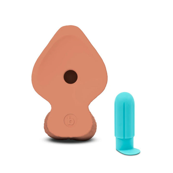 b-Vibe Slipskin Realistic Silicone Dildo 9 Inch Girthy Mocha > Dildos > Large Dildos