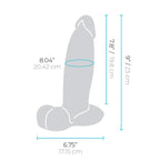 b-Vibe Slipskin Realistic Silicone Dildo 9 Inch Girthy Mocha > Dildos > Large Dildos