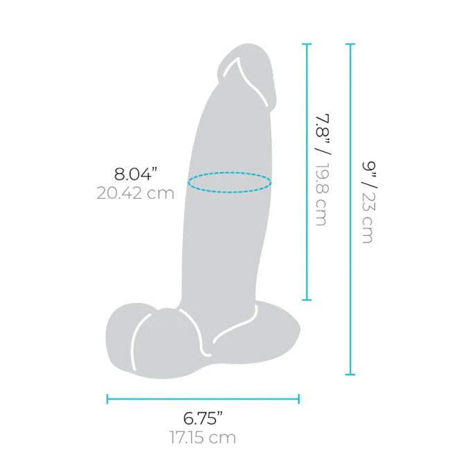 b-Vibe Slipskin Realistic Silicone Dildo 9 Inch Girthy Mocha > Dildos > Large Dildos