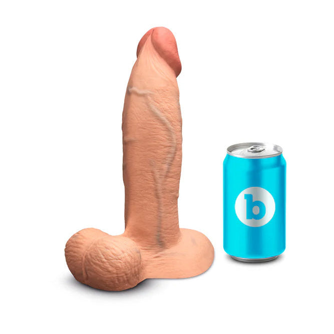 b-Vibe Slipskin Realistic Silicone Dildo 9 Inch Girthy Mocha > Dildos > Large Dildos