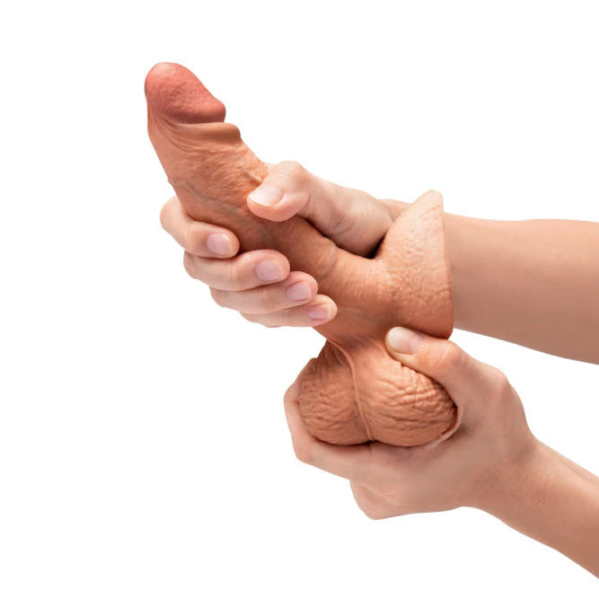 b-Vibe Slipskin Realistic Silicone Dildo 6 Inch Girthy Mocha > Dildos > Realistic Dildos