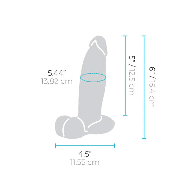 b-Vibe Slipskin Realistic Silicone Dildo 6 Inch Girthy Mocha > Dildos > Realistic Dildos