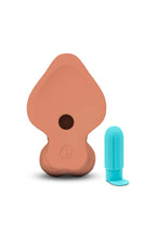 b-Vibe Slipskin Realistic Silicone Dildo 10 Inch Curved Mocha > Dildos > Large Dildos
