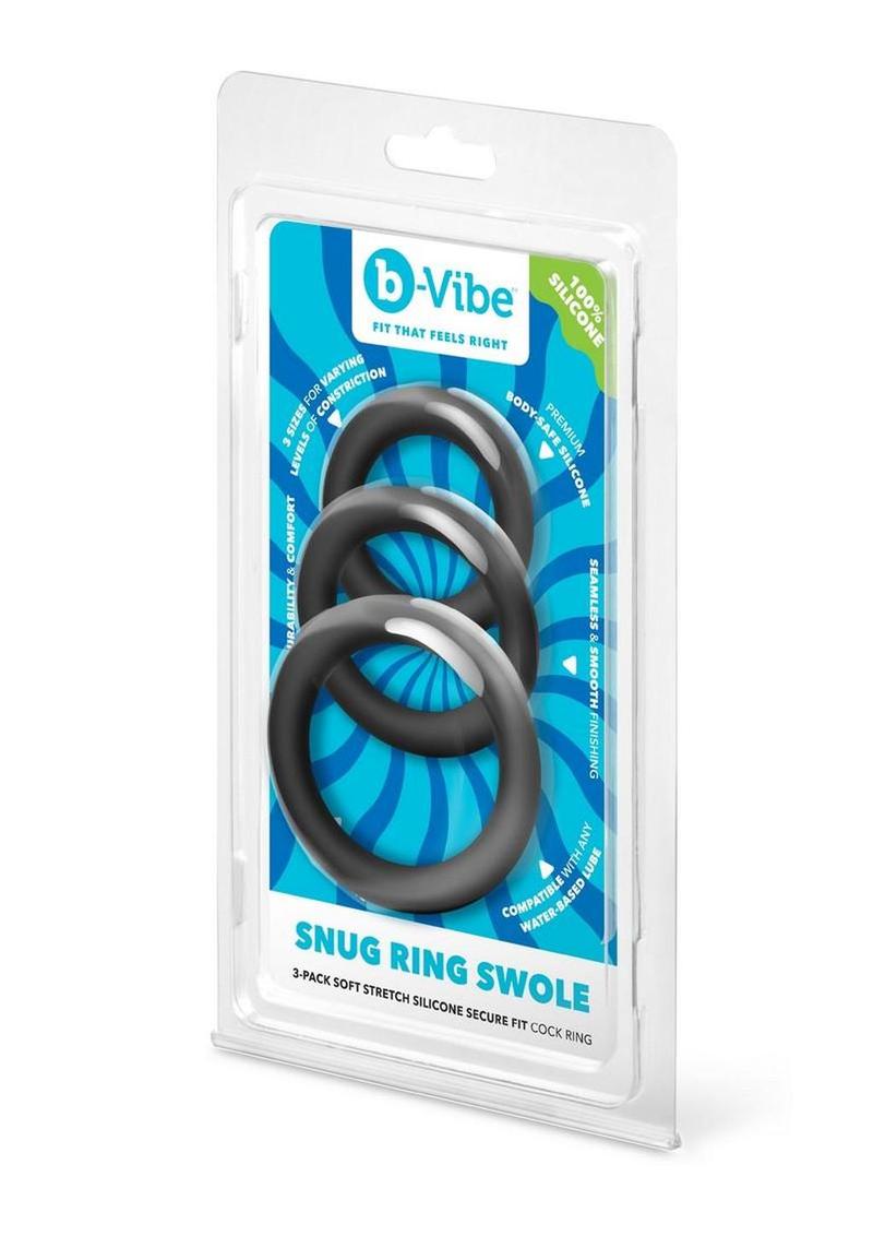 B-Vibe Snug Ring – 3 Pack Body-Safe Silicone Cock Rings > Cock Ring > Sets