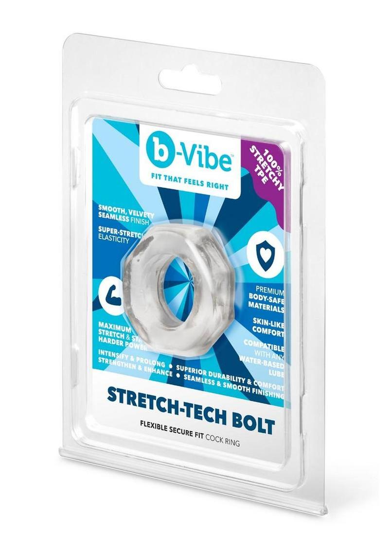 b-Vibe Stretch-Tech Bolt - Ultra Stretchy TPE Cock Ring > Cock Ring > Single