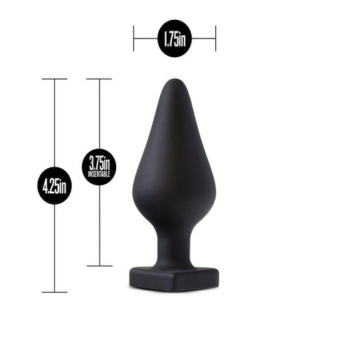 Temptasia Heart-Shaped Butt Plug Black for Intimate Play