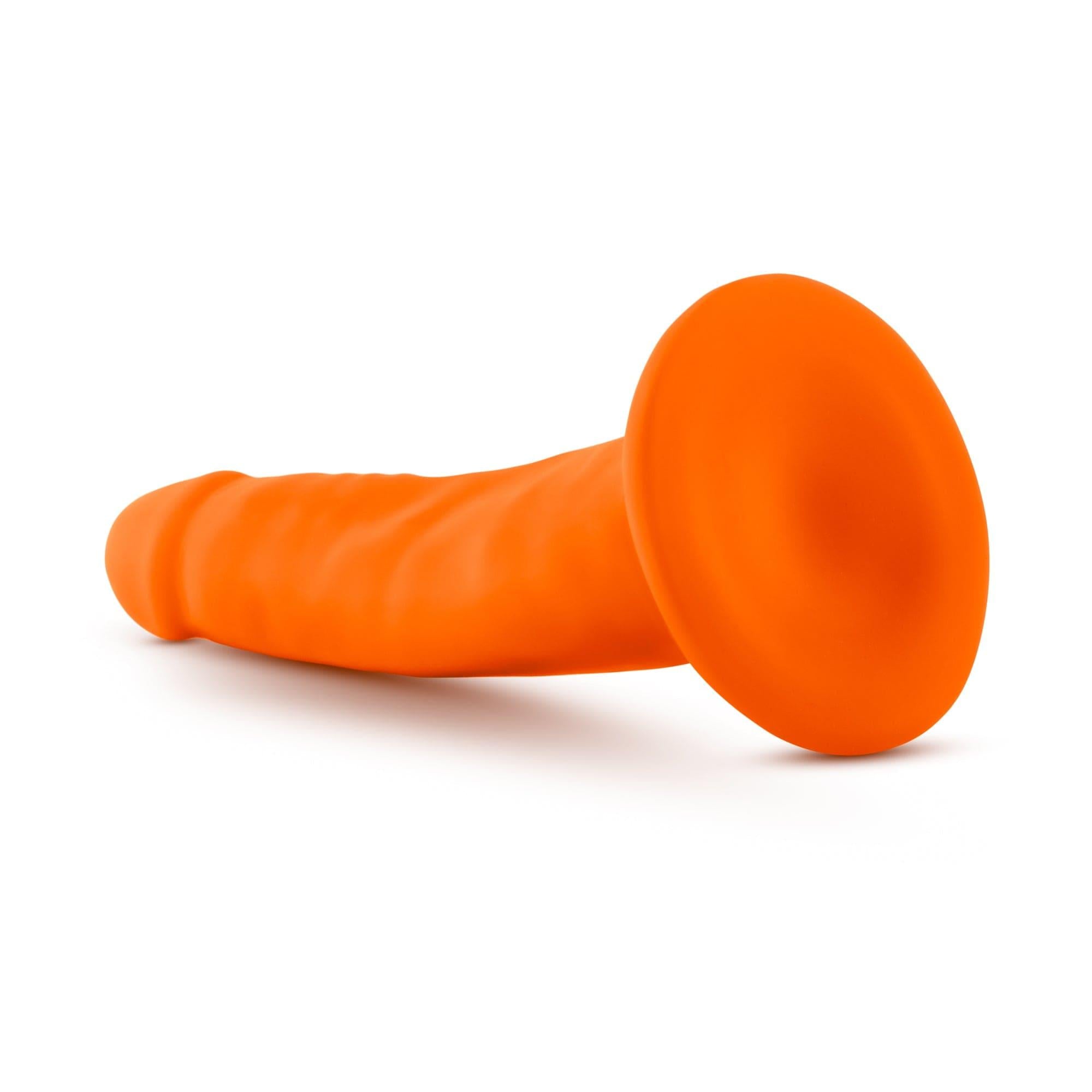 Neo Dual Density Cock 6 Inch Neon Orange Vibrator > Dildos > Realistic Dildos