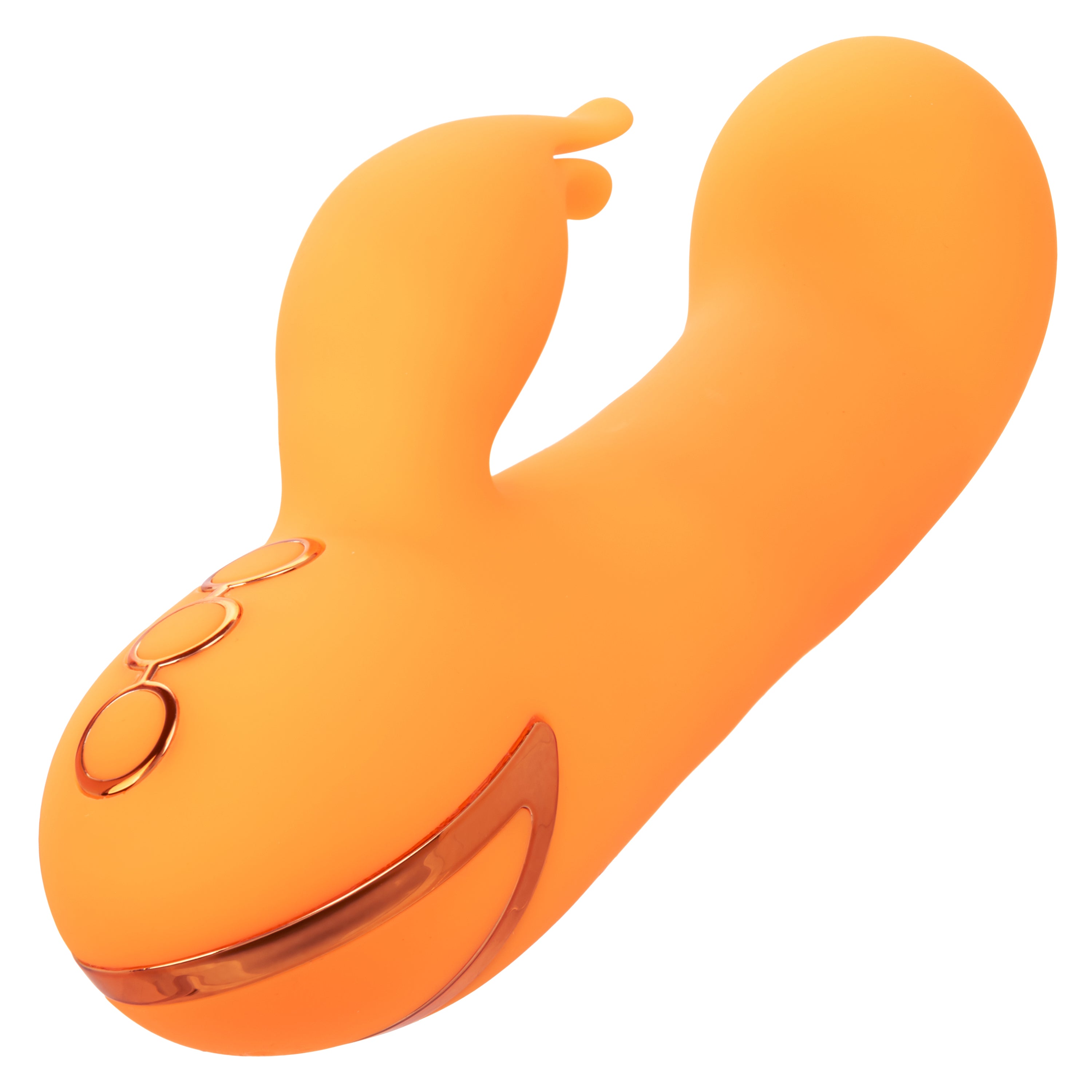 California Dreaming Montecito Muse Orange Silicone G-Spot Stimulator with 10 Vibration Functions and 3 Inflation Settings > Vibrators > Ladies > Rabbit