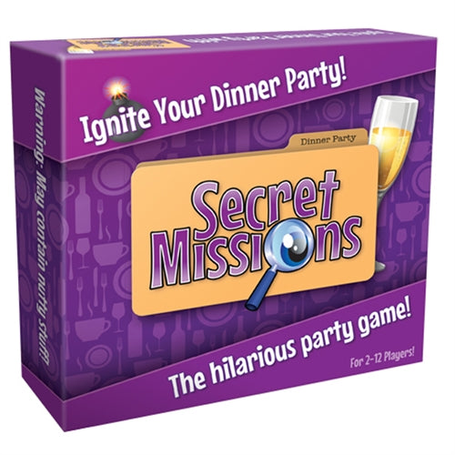 Secret Missions Dinner Party Game with 12 Secret Mission Badges and Metal Clip Badges – Party Game Default Title > Novelties > Games
