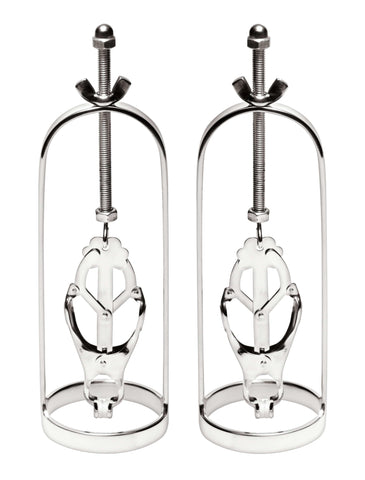 Stainless Steel Clover Clamp Nipple Stretcher for Intense Sensation and Gradual Stretching