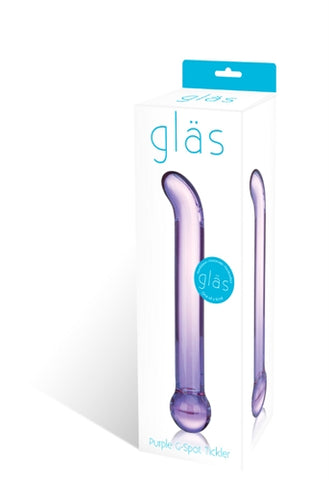 Glas 6.75 Inch Purple G-Spot Tickler Hand Blown Glass Dildo Purple > Glass > Dildos