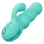 California Dreaming Del Mar Diva Teal Silicone Dual Motor Massager with 10 Vibration Functions = > Vibrators > Ladies > Rabbit Multi