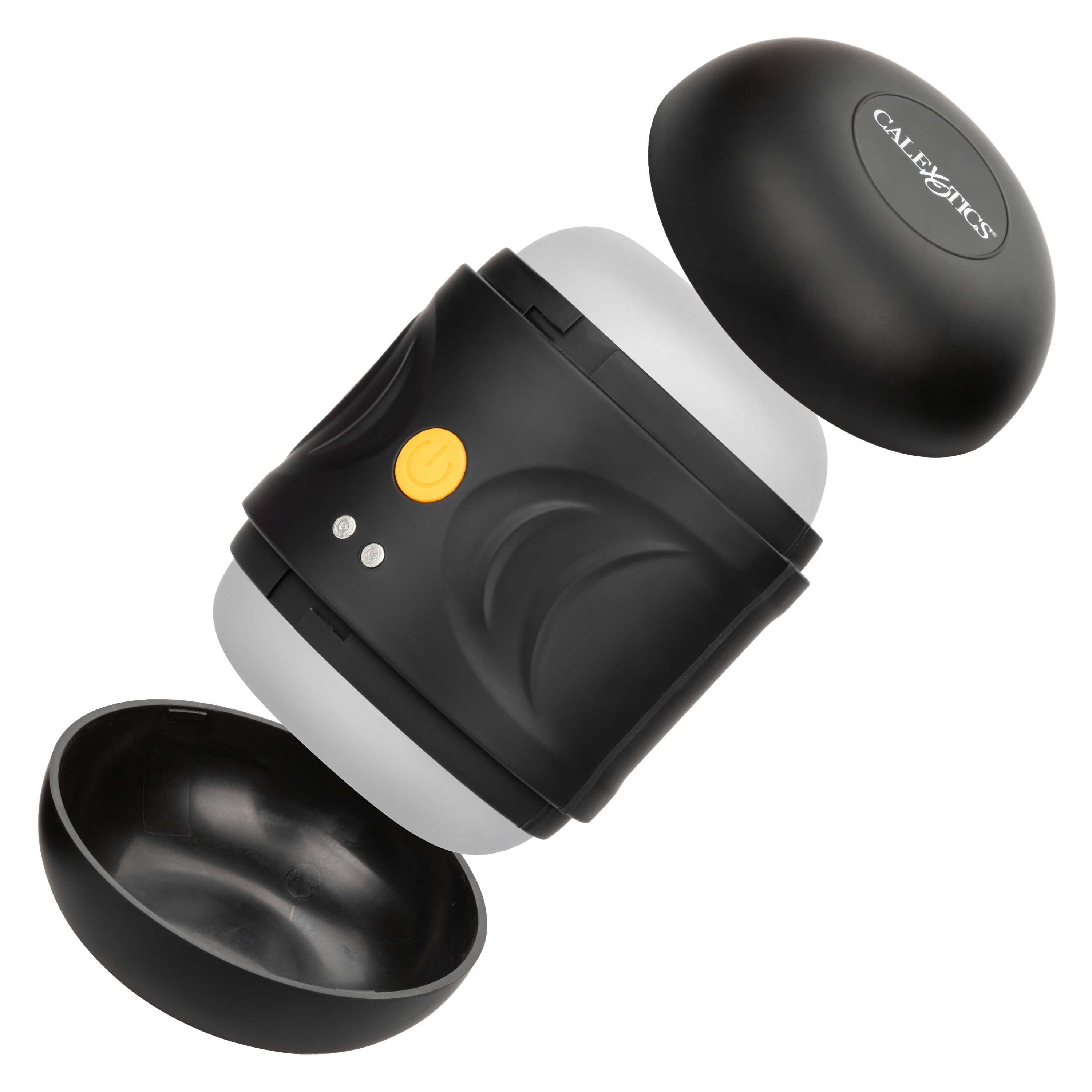 Boundless Dual Motor Stroker Black with Textured Chamber and 10 Function Settings > Sex Toys For Men > Masturbators > Vibrating