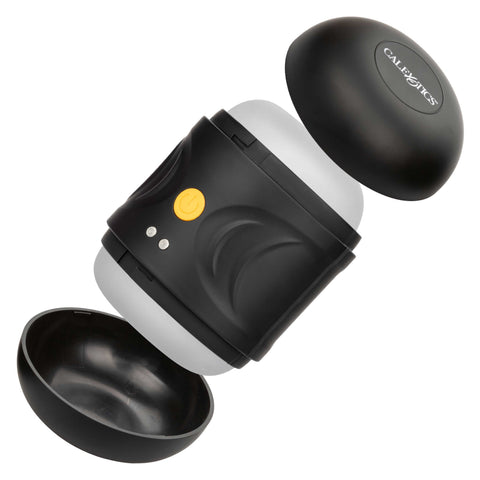 Boundless Dual Motor Stroker Black with Textured Chamber and 10 Function Settings > Sex Toys For Men > Masturbators > Vibrating