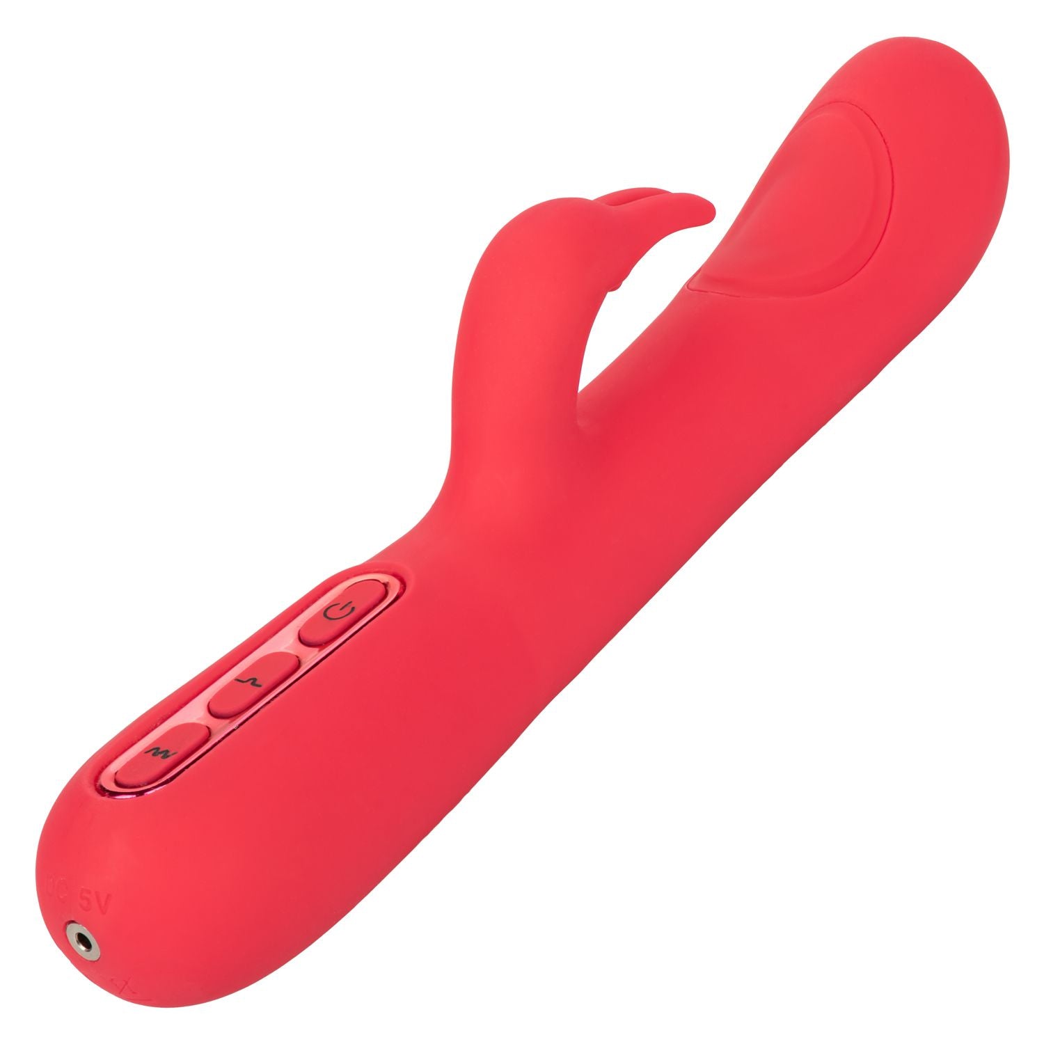 Throb Pulse Red Silicone Rabbit Vibrator with Double Thumping Action and 7 Vibration Functions > Vibrators > Ladies > Rabbit