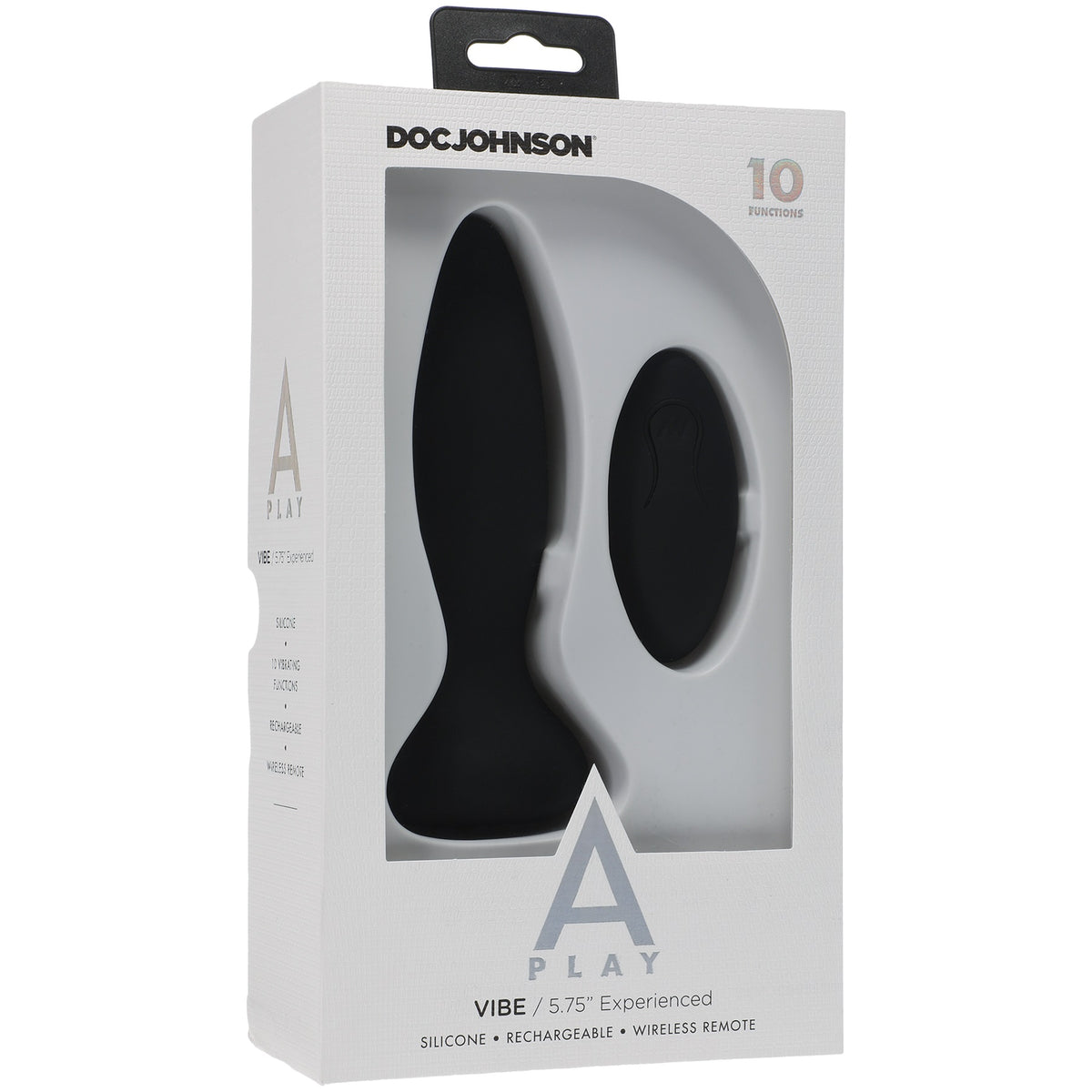 Vibe - Experienced - Rechargeable Silicone Anal Plug With Remote (Black) > Anal Range > Vibrating Butt Plugs