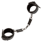 Euphoria Collection Adjustable Black Velvet and Vegan Leather Ankle Cuffs with Metal Clasps > Bondage Gear > Restraints