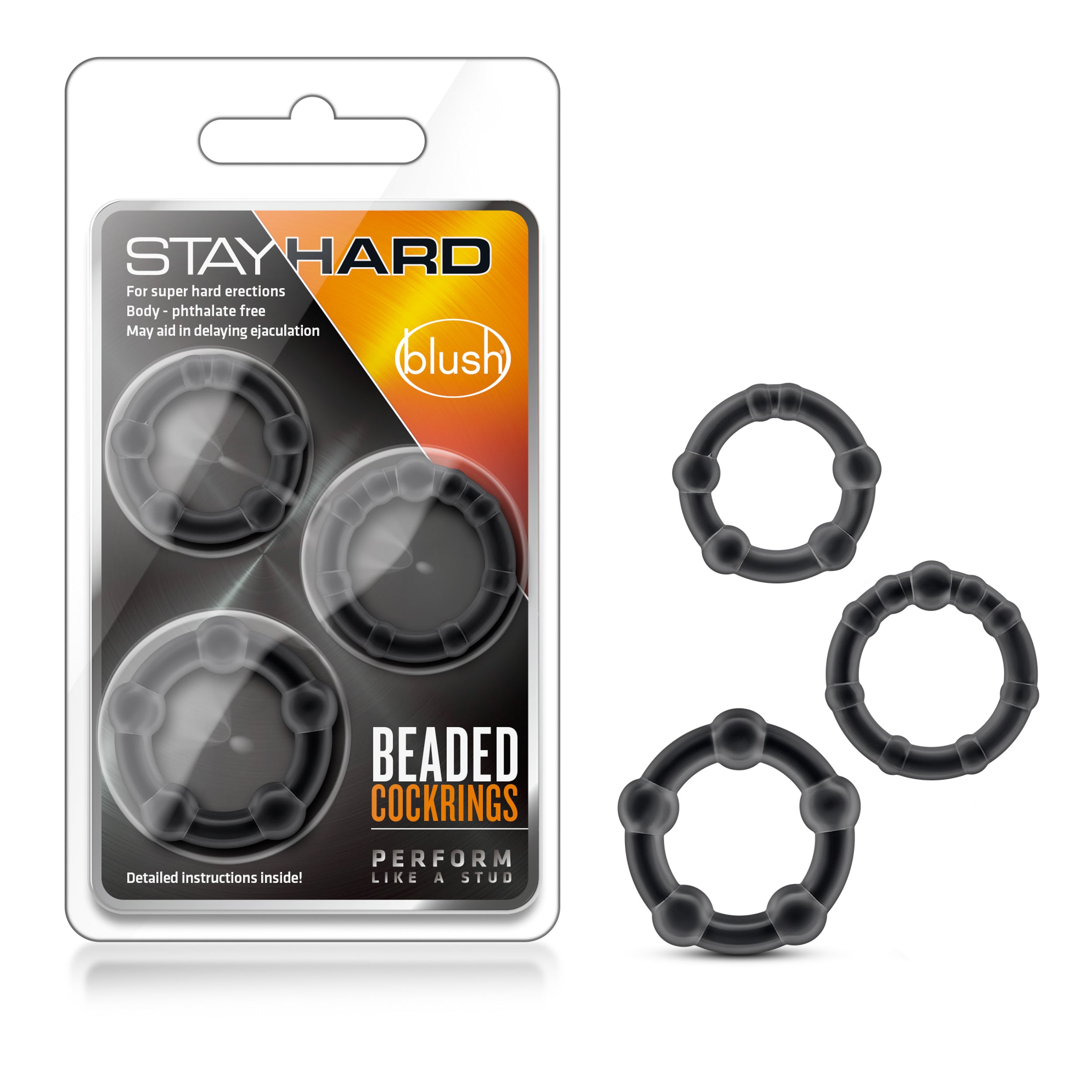 Stay Hard Beaded Cock Rings – Set of 3 Sizes Cock Rings > Cock Ring > Sets Main image