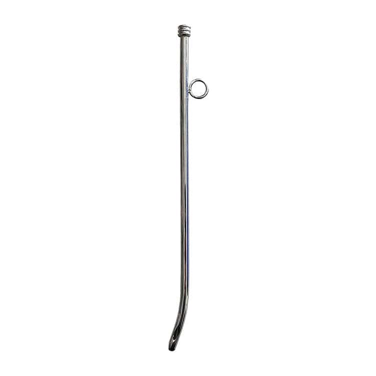 Rouge Stainless Steel Female Urethral Sound – Contoured Urethral Sound > Sex Toys For Men > Sounding Rods