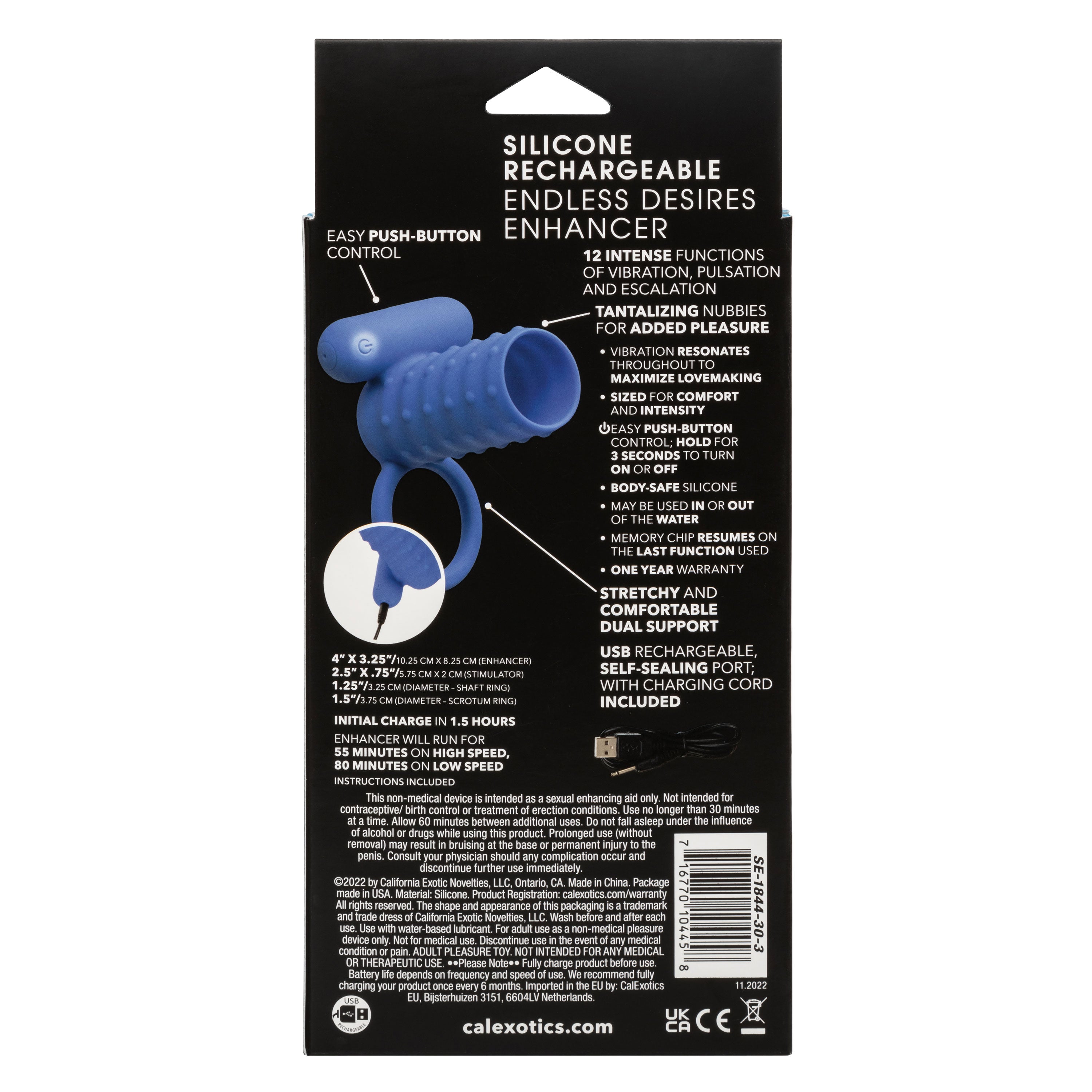 Endless Desires Enhancer – Ribbed Vibrating Cock Sleeve > Sex Toys For Men > Penis Sleeves